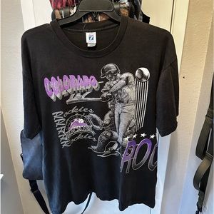 Colorado Rockies 1991 Logo 7 Wrap Around Tee SZ XL